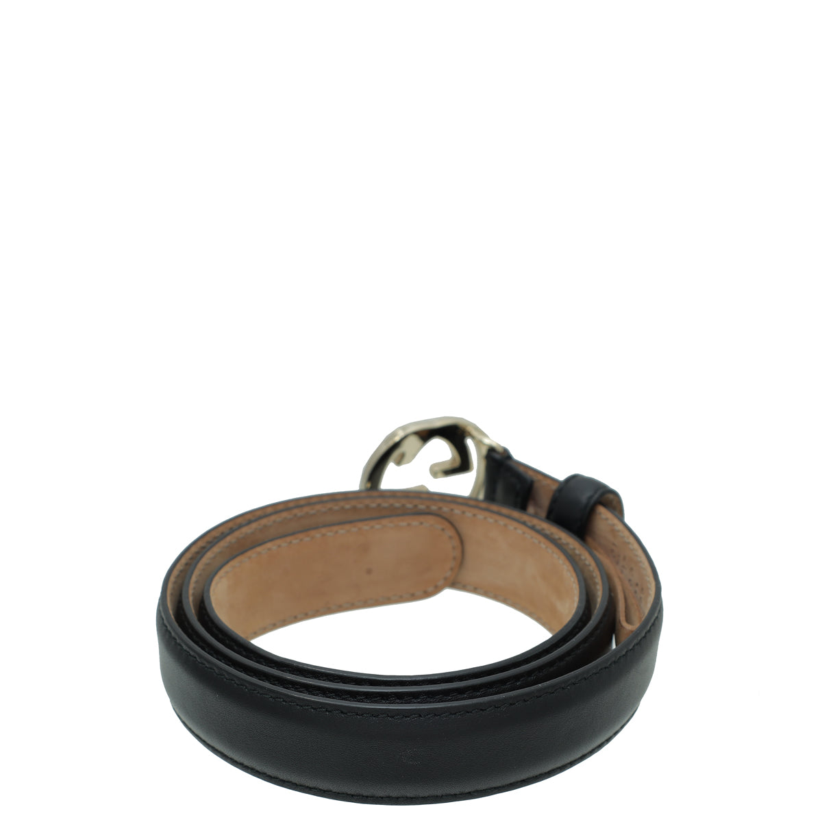Gucci Black Interlocking G Buckle 25mm Belt 32-Gucci-THE CLOSET