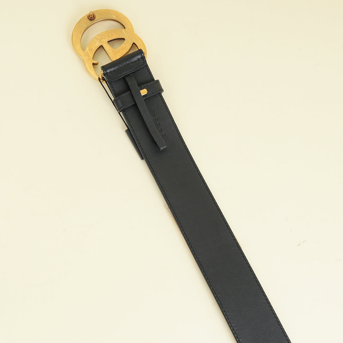 Gucci Black Double G Wide Belt 36