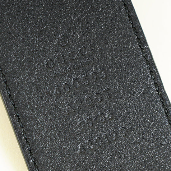 Gucci Black Double G Wide Belt 36