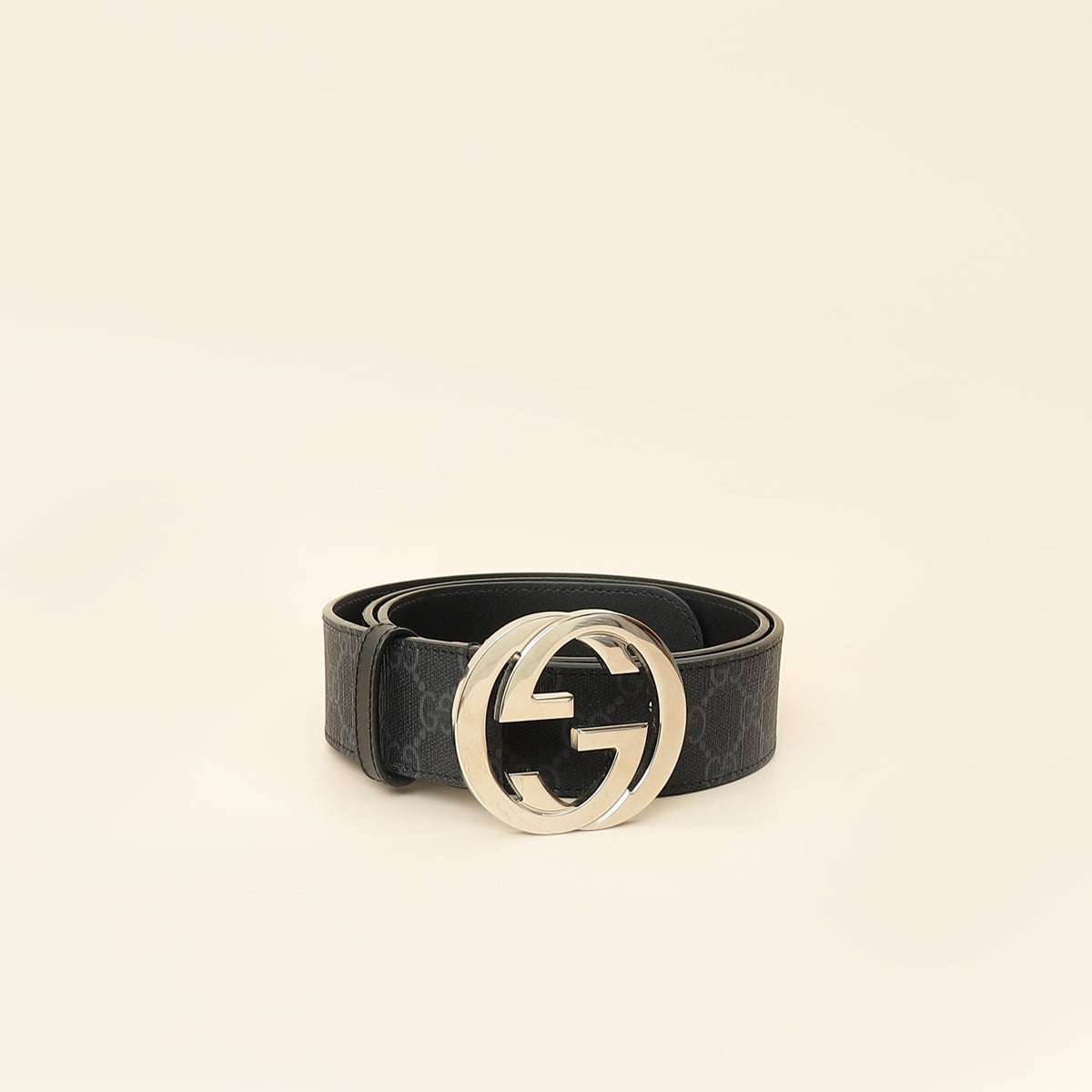 Gucci Bicolor GG Supreme Interlocking G Buckle Belt 38-Gucci-THE CLOSET