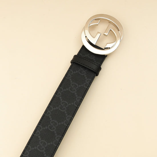 Gucci Bicolor GG Supreme Interlocking G Buckle Belt 38-Gucci-THE CLOSET
