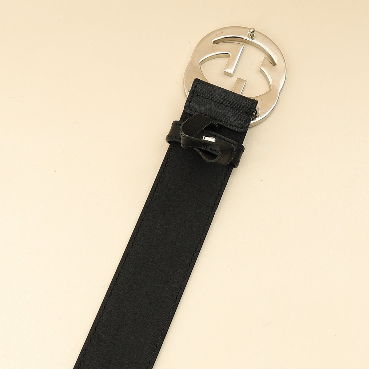 Gucci Bicolor GG Supreme Interlocking G Buckle Belt 38-Gucci-THE CLOSET