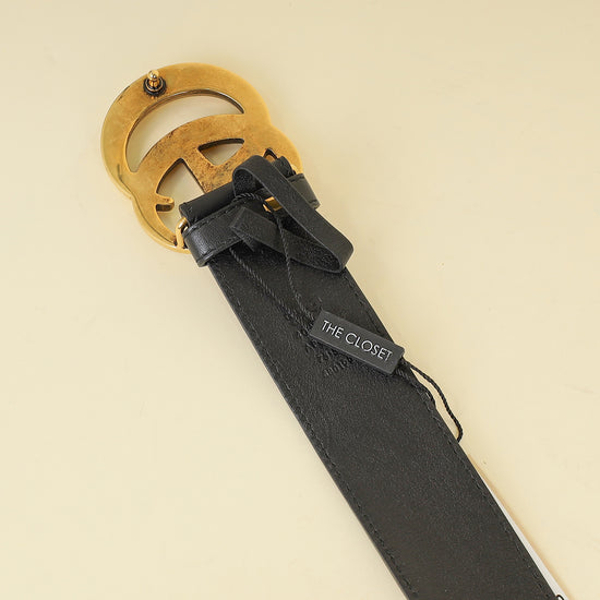 Gucci Black Double G Buckle Belt 30