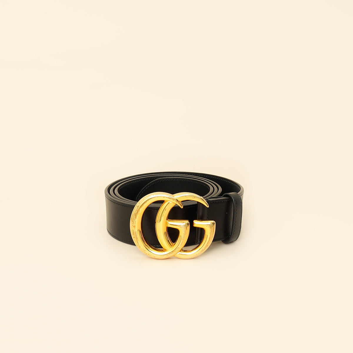 Gucci Black GG Marmont Wide Belt 42-Gucci-THE CLOSET