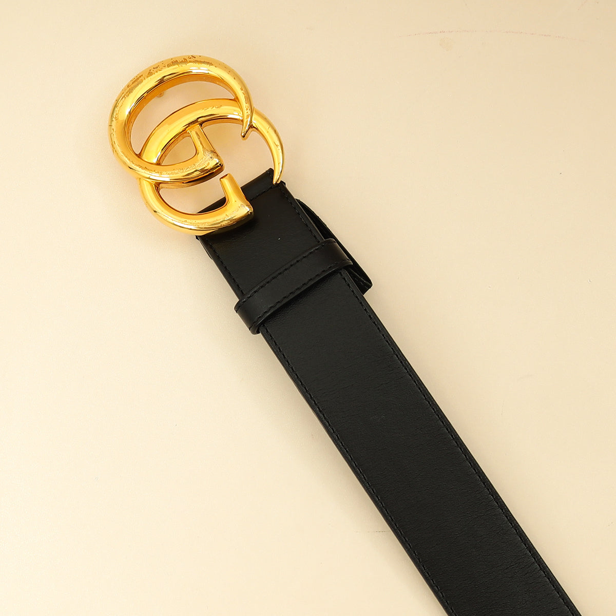 Gucci Black GG Marmont Wide Belt 42-Gucci-THE CLOSET