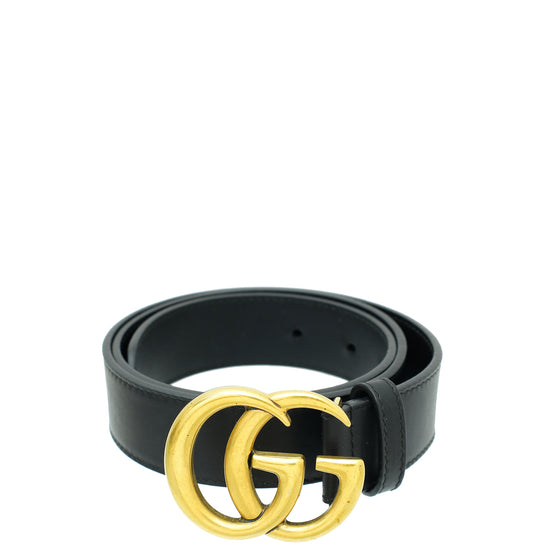 Gucci Black Double G Buckle 30mm Belt 30