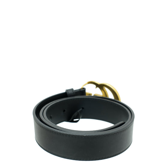 Gucci Black Double G Buckle 30mm Belt 30