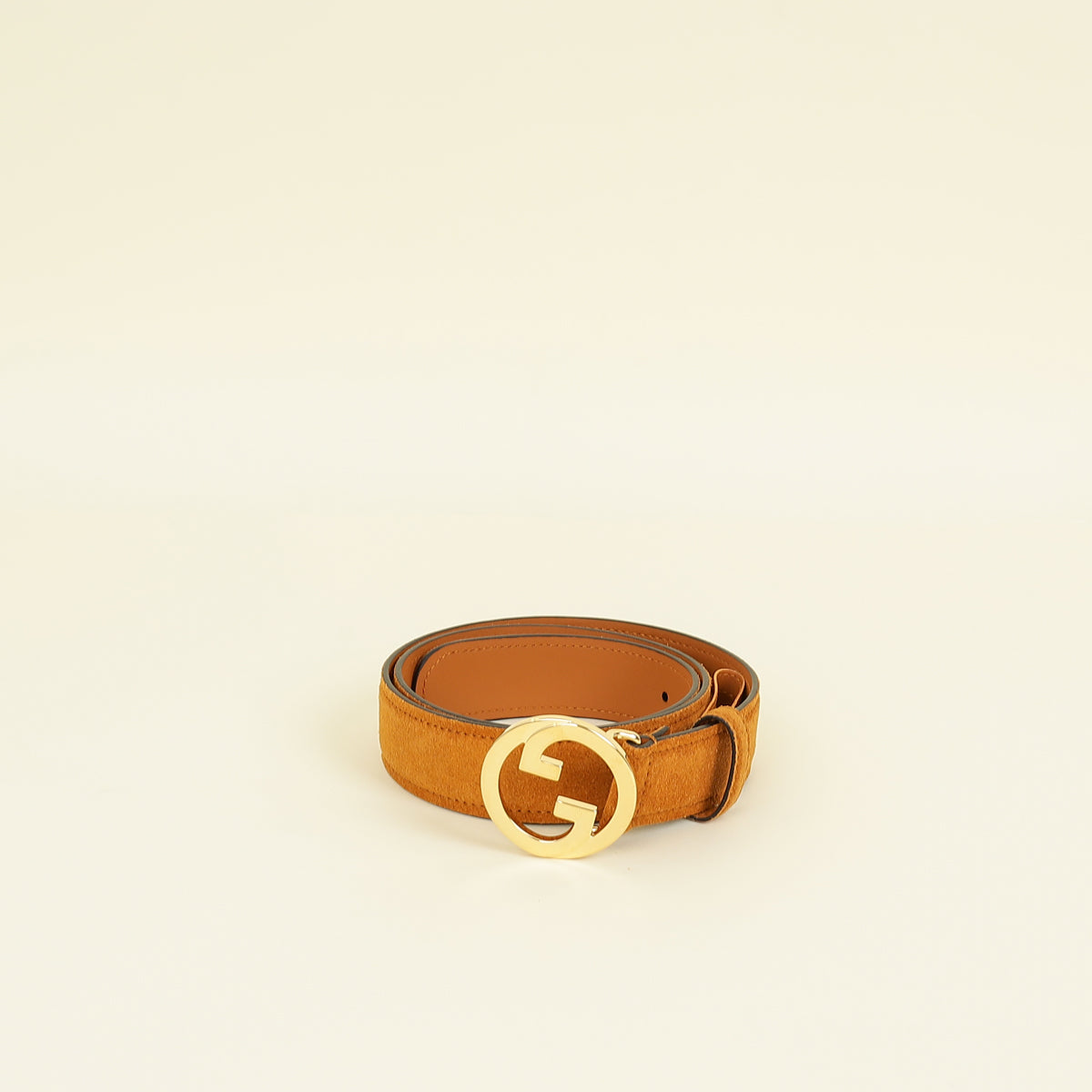 Gucci Tan Brown GG Blondie Belt 30