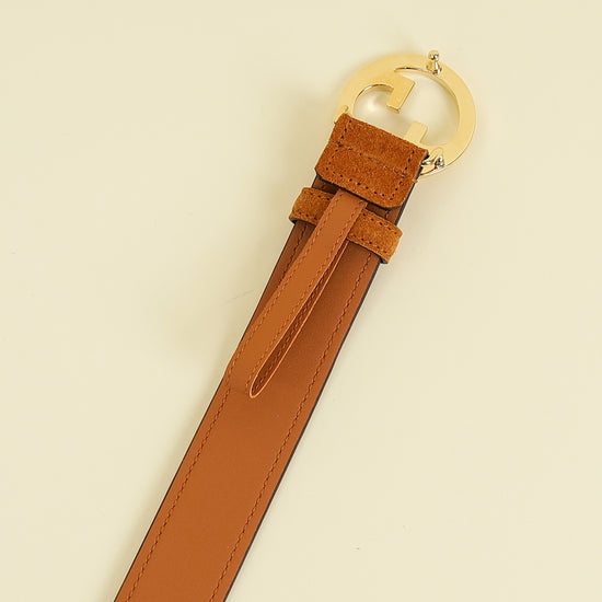 Gucci Tan Brown GG Blondie Belt 30