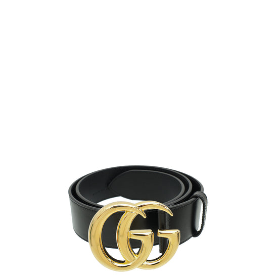 Gucci Black Double G Buckle Belt 34