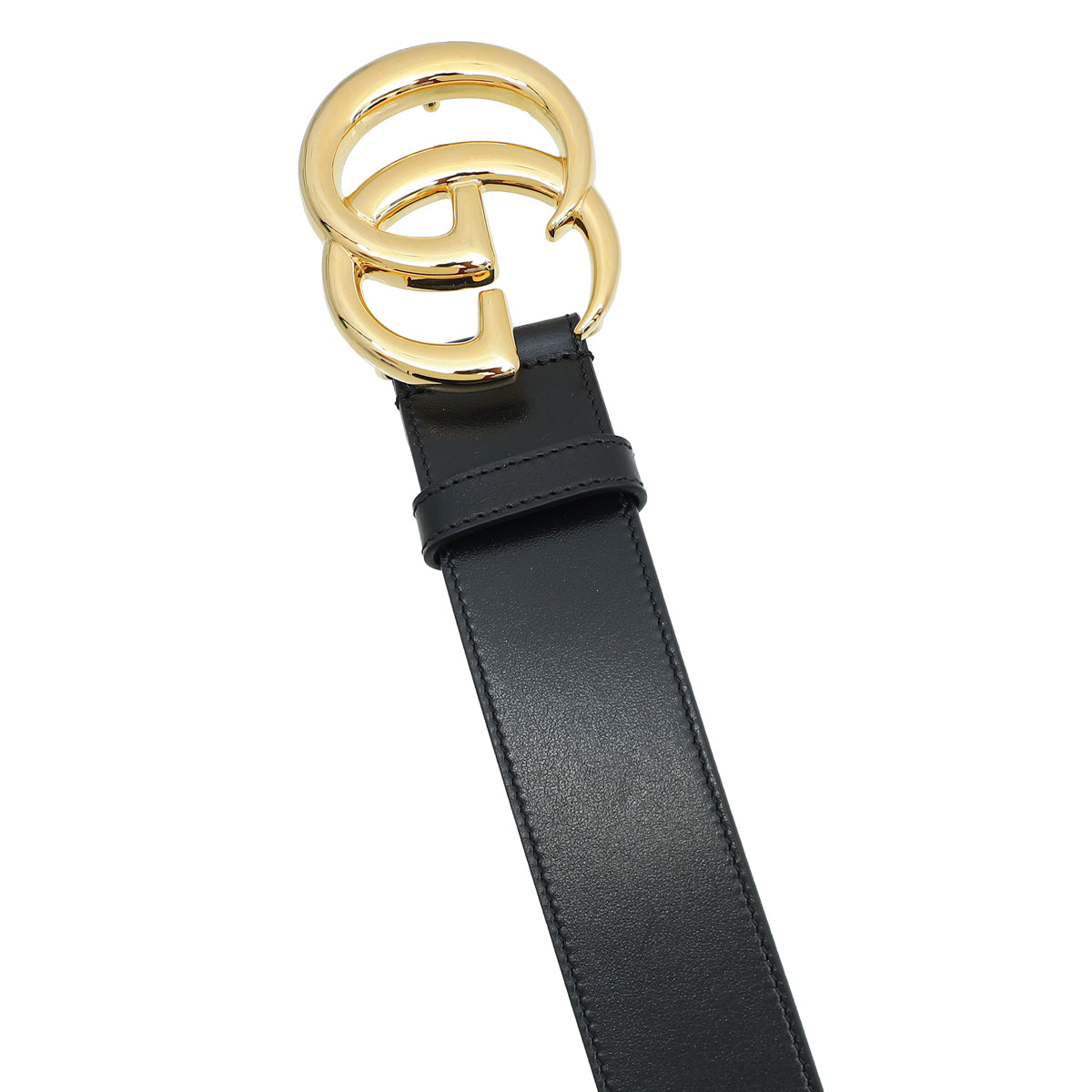 Gucci Black Double G Buckle Belt 34