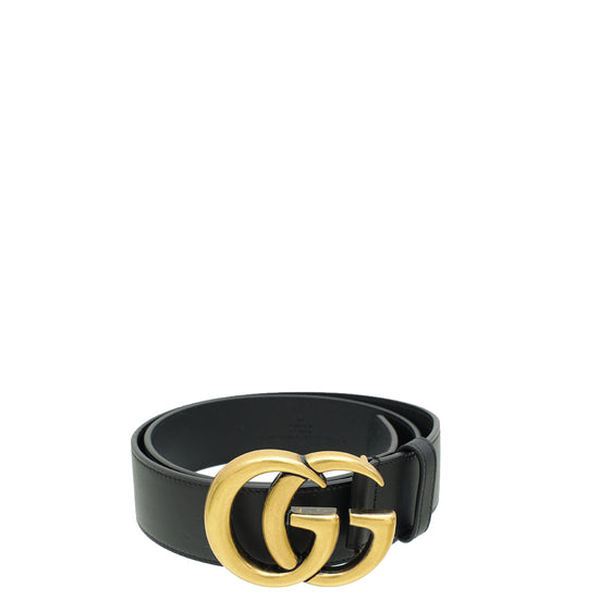 Gucci Black Double G Buckle Belt 34