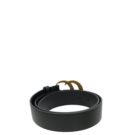 Leather belt with double g buckle best sale