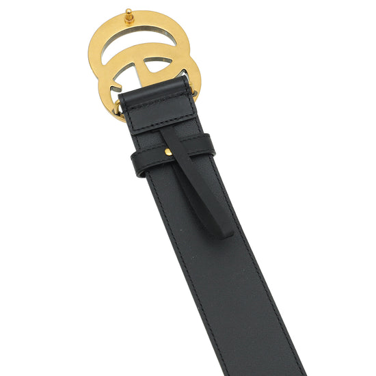 Gucci Black Double G Buckle Belt 34