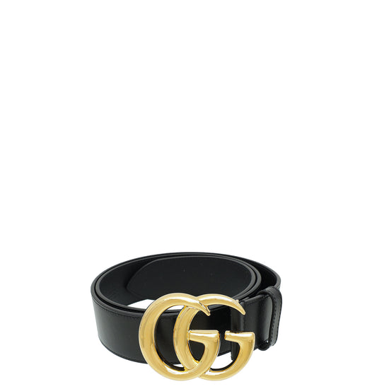 Gucci Black Double G Buckle Belt 36