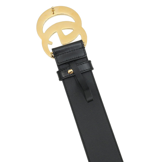 Gucci Black Double G Buckle Belt 36