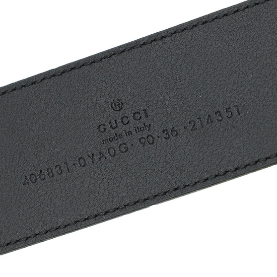 Gucci Black Double G Buckle Belt 36