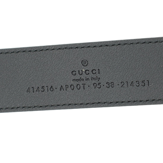 Gucci Black Double G Buckle Belt 38