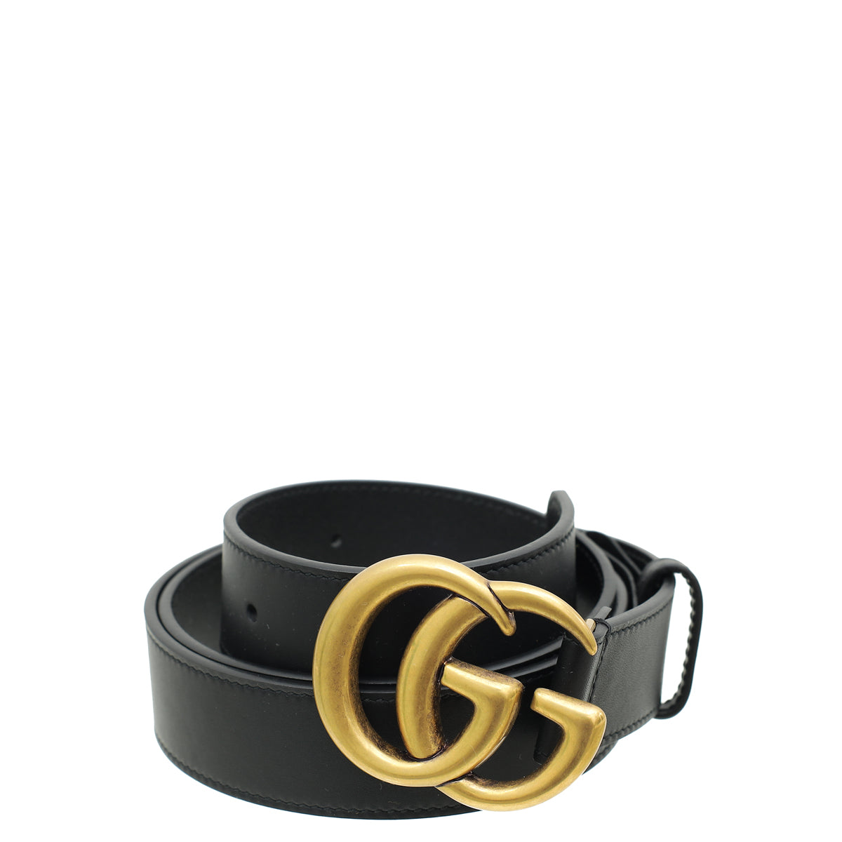 Gucci Black Double G Buckle Belt 36