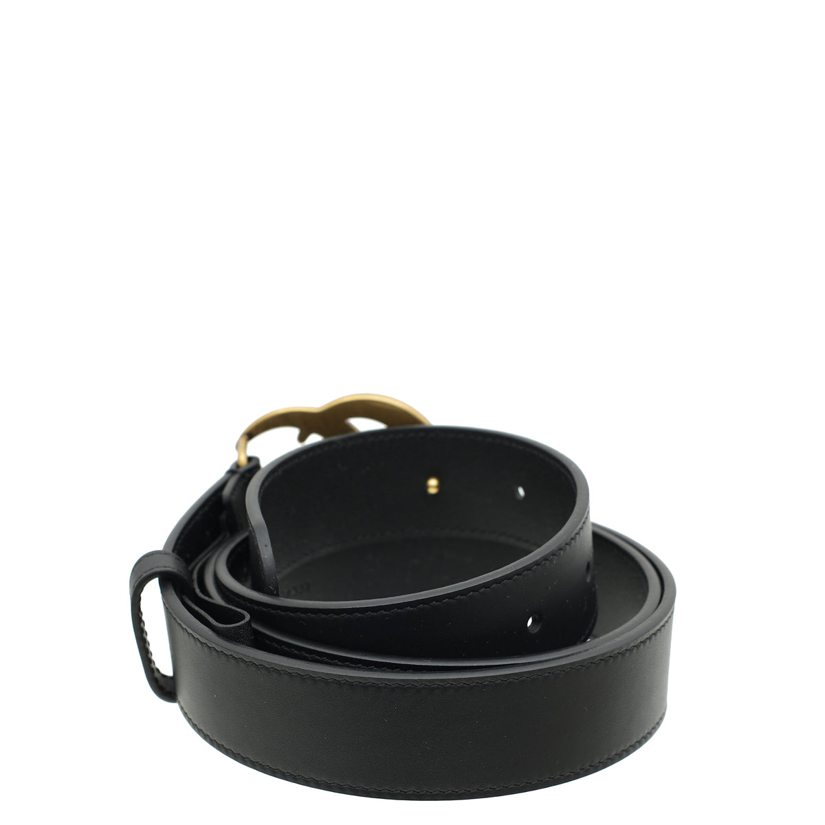 Gucci Black Double G Buckle Belt 36-Gucci-THE CLOSET