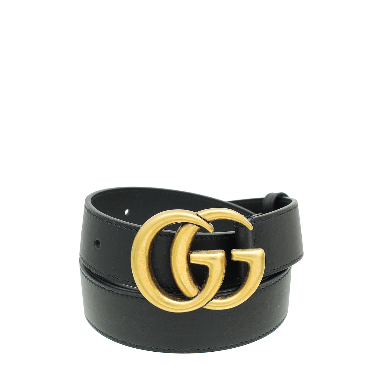 Gucci Black Double G Buckle Belt 38