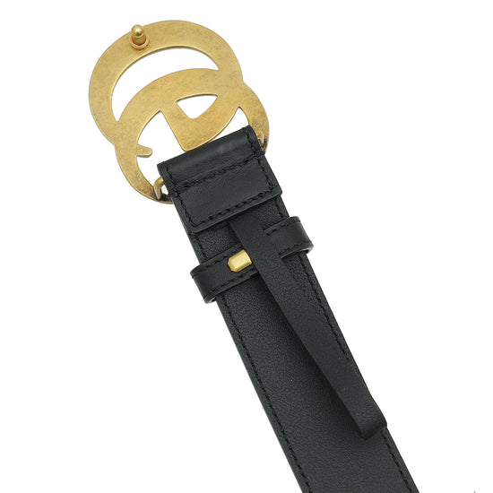 Gucci Black Double G Buckle Belt 38