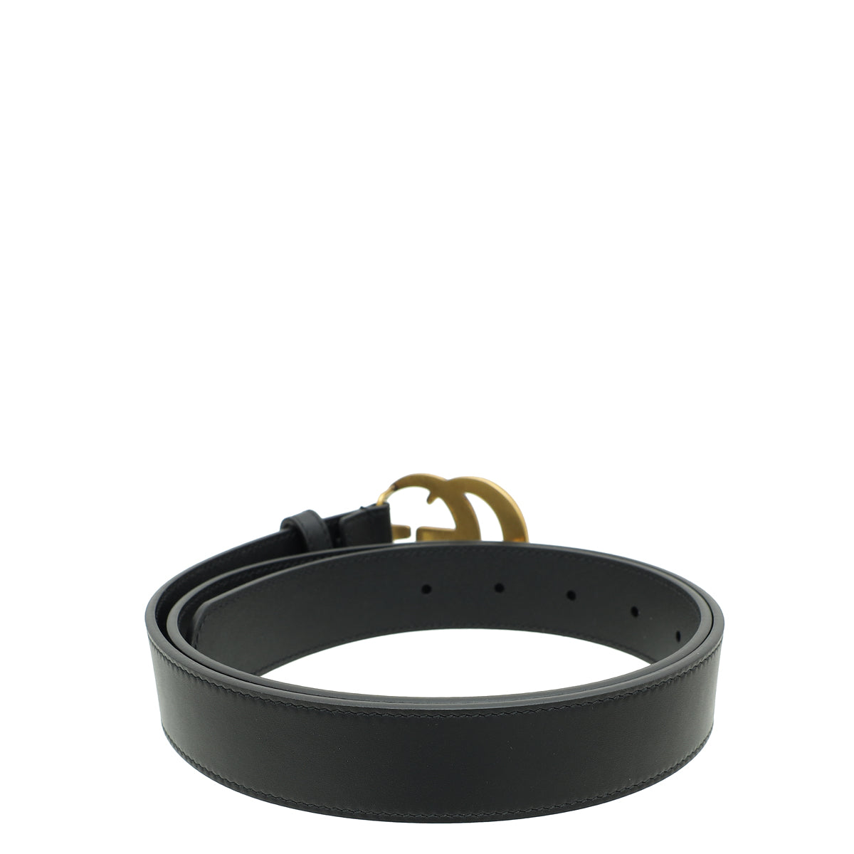 Gucci Black Double G Buckle Belt 36