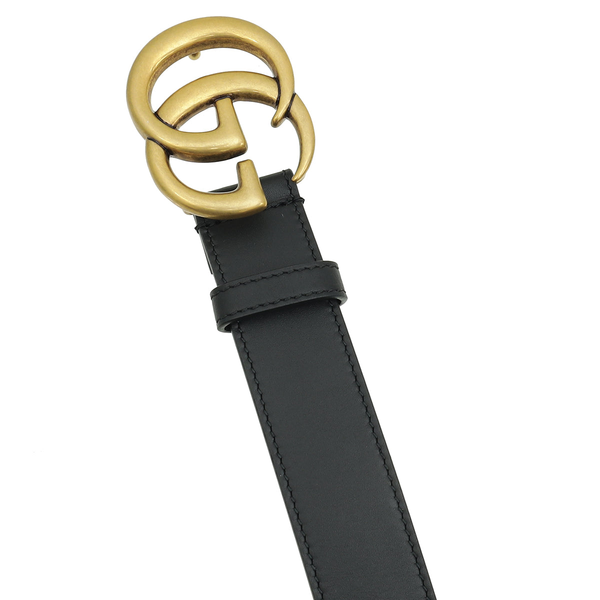 Gucci Black Double G Buckle Belt 36