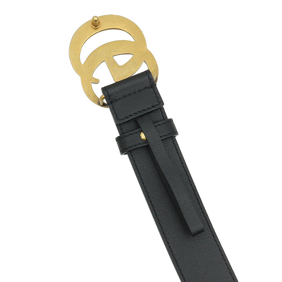 Gucci Black Double G Buckle Belt 36