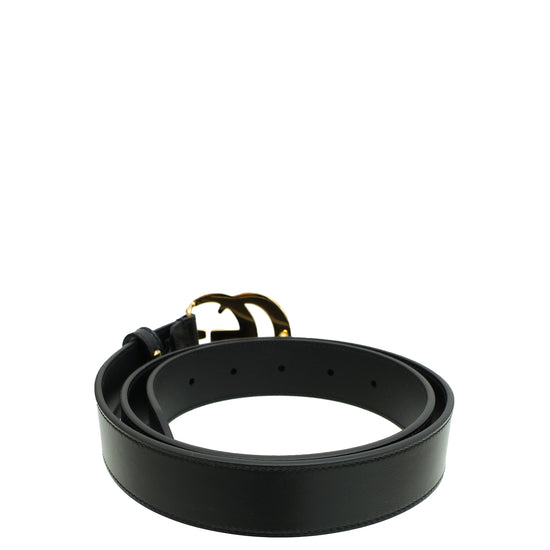 Gucci Black Double G Buckle Belt 34