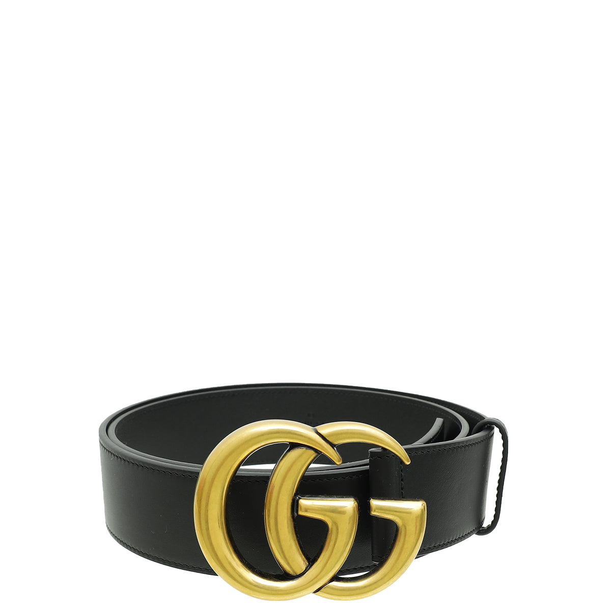 Gucci Black GG Marmont Wide Belt 36-Gucci-THE CLOSET