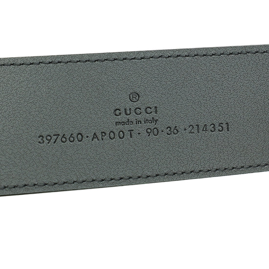 Load image into Gallery viewer, Gucci Black GG Marmont Wide Belt 36
