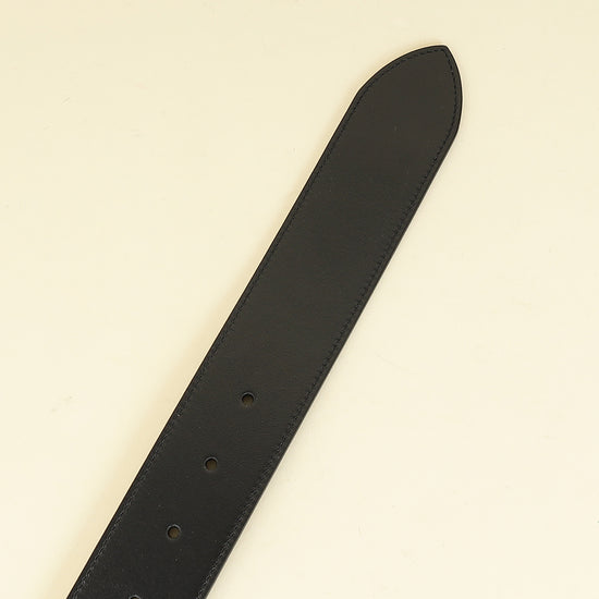 Gucci Black GG Marmont Wide Belt W/ Shiny Buckle 32-Gucci-THE CLOSET