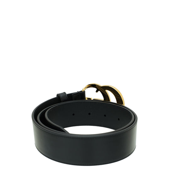 Gucci Black Double G Buckle Belt 34