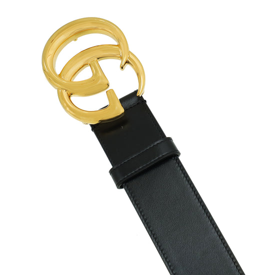 Gucci Black Double G Buckle Belt 34