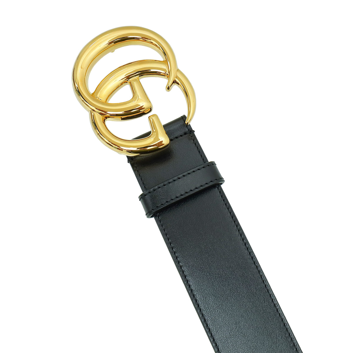 Gucci Black Double G Buckle 40mm Belt 36