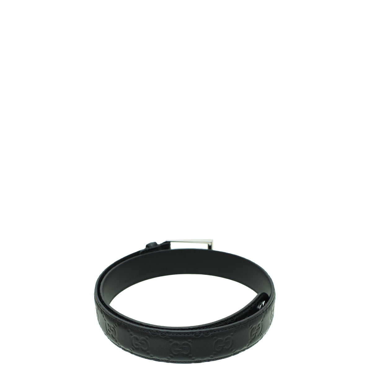 Gucci Black GG Signature Buckle Belt 30-Gucci-THE CLOSET