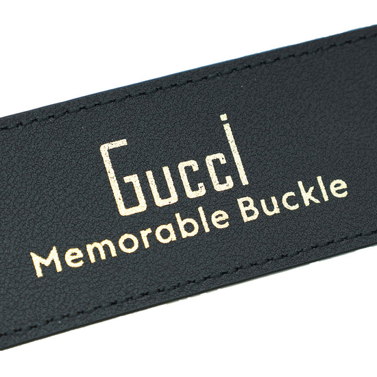 Gucci Tricolor Double G Criss Cross Print Belt 30