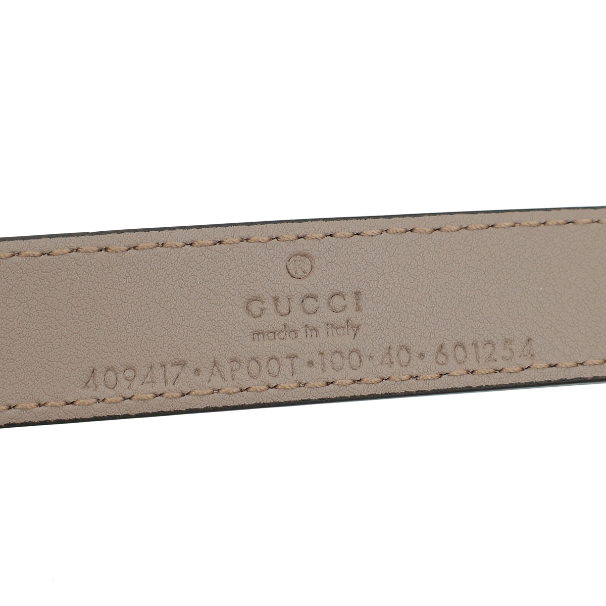 Gucci Dusty Pink Double G Buckle Slim 20mm Belt 40