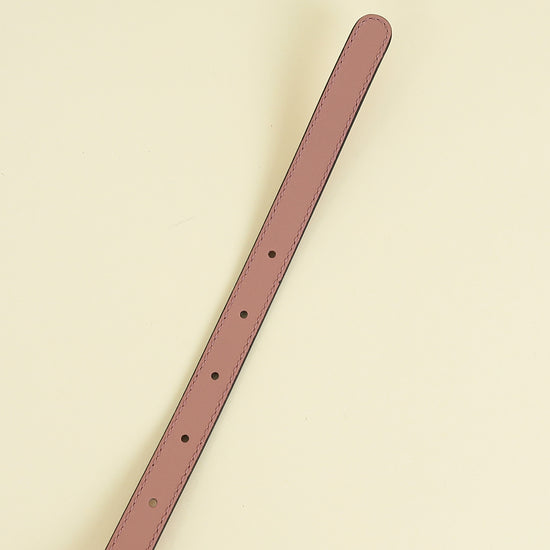 Gucci Dusty Rose Interlocking G Oval Buckle Slim Belt 34