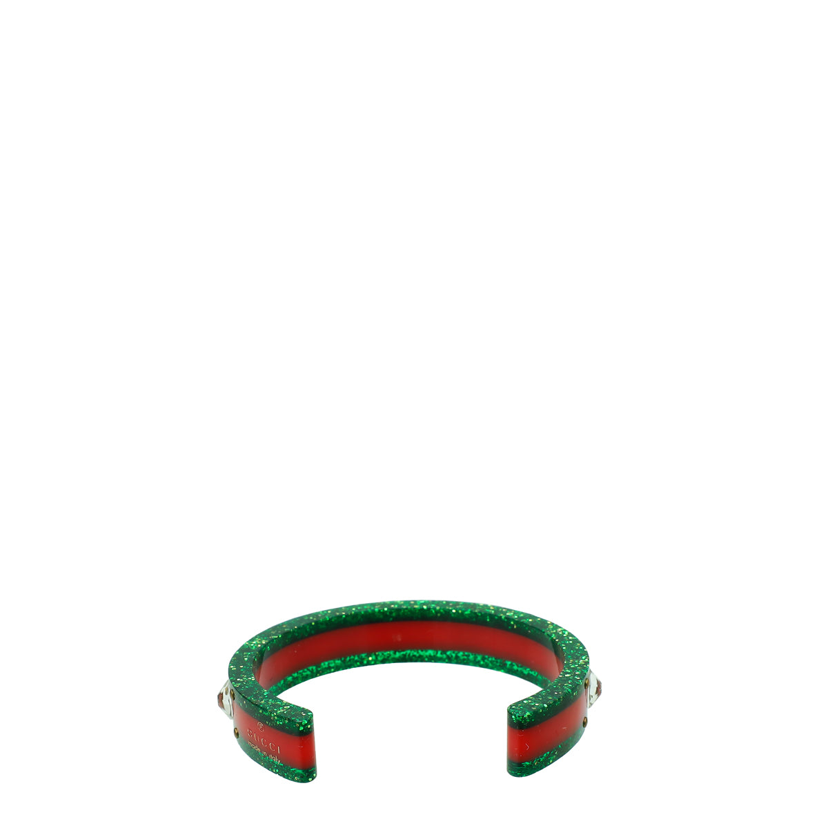 Gucci Bicolor Crystal Resin Bee Web Cuff 16-Gucci-THE CLOSET