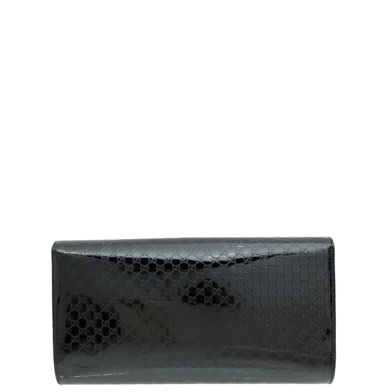 Gucci Black GG Microguccissima Medium Broadway Clutch