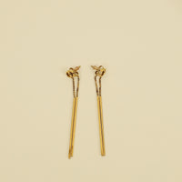 Gucci 18K Yellow Gold Running G Drop Long Earrings