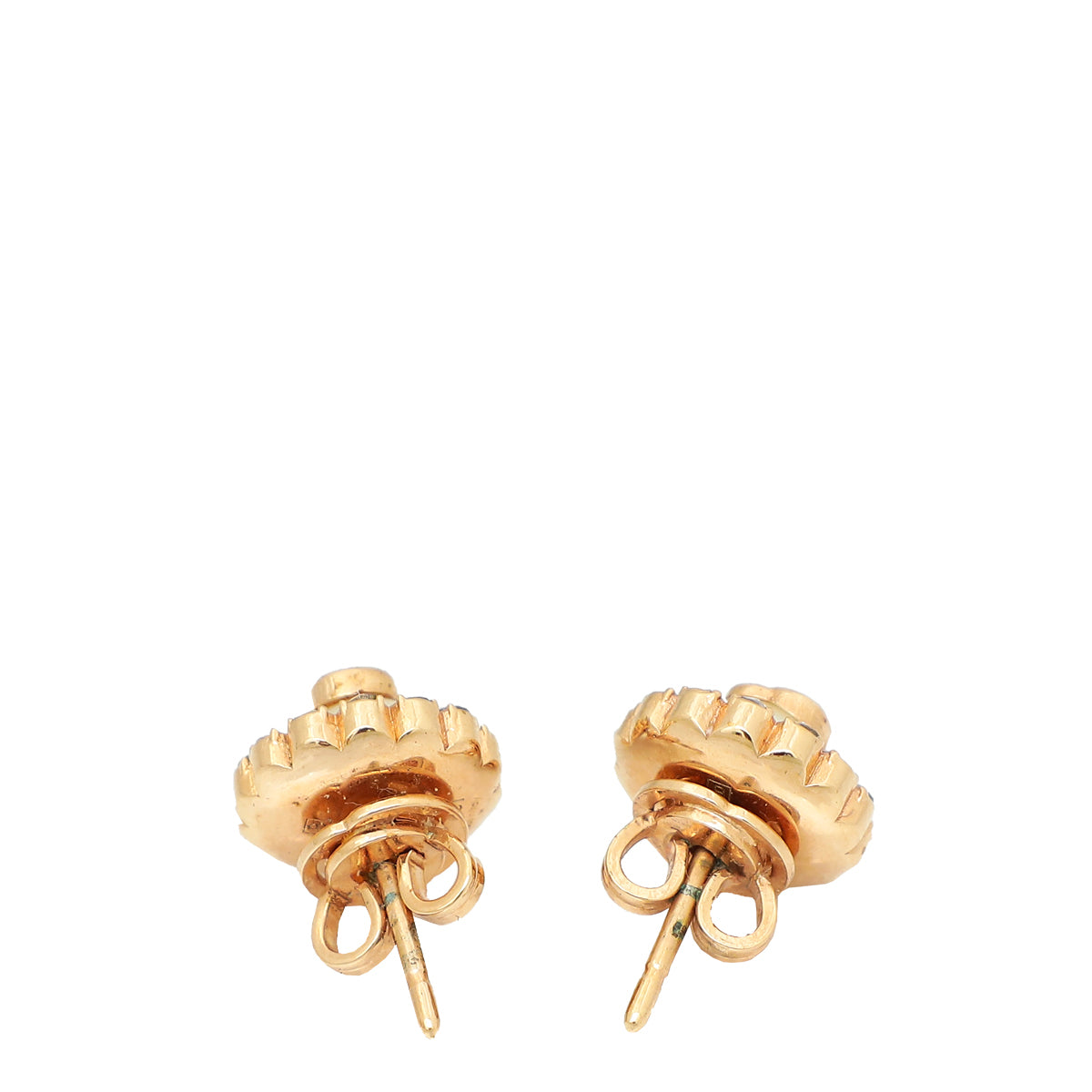 Gucci Gold Crystal-Embellished GG Stud Earrings-Gucci-THE CLOSET