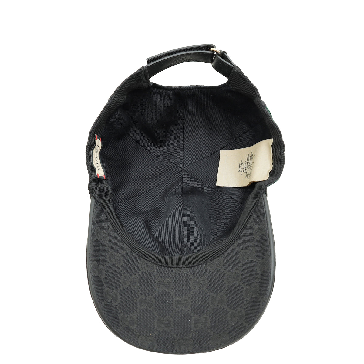 Gucci Black GG Web Baseball Hat-Gucci-THE CLOSET