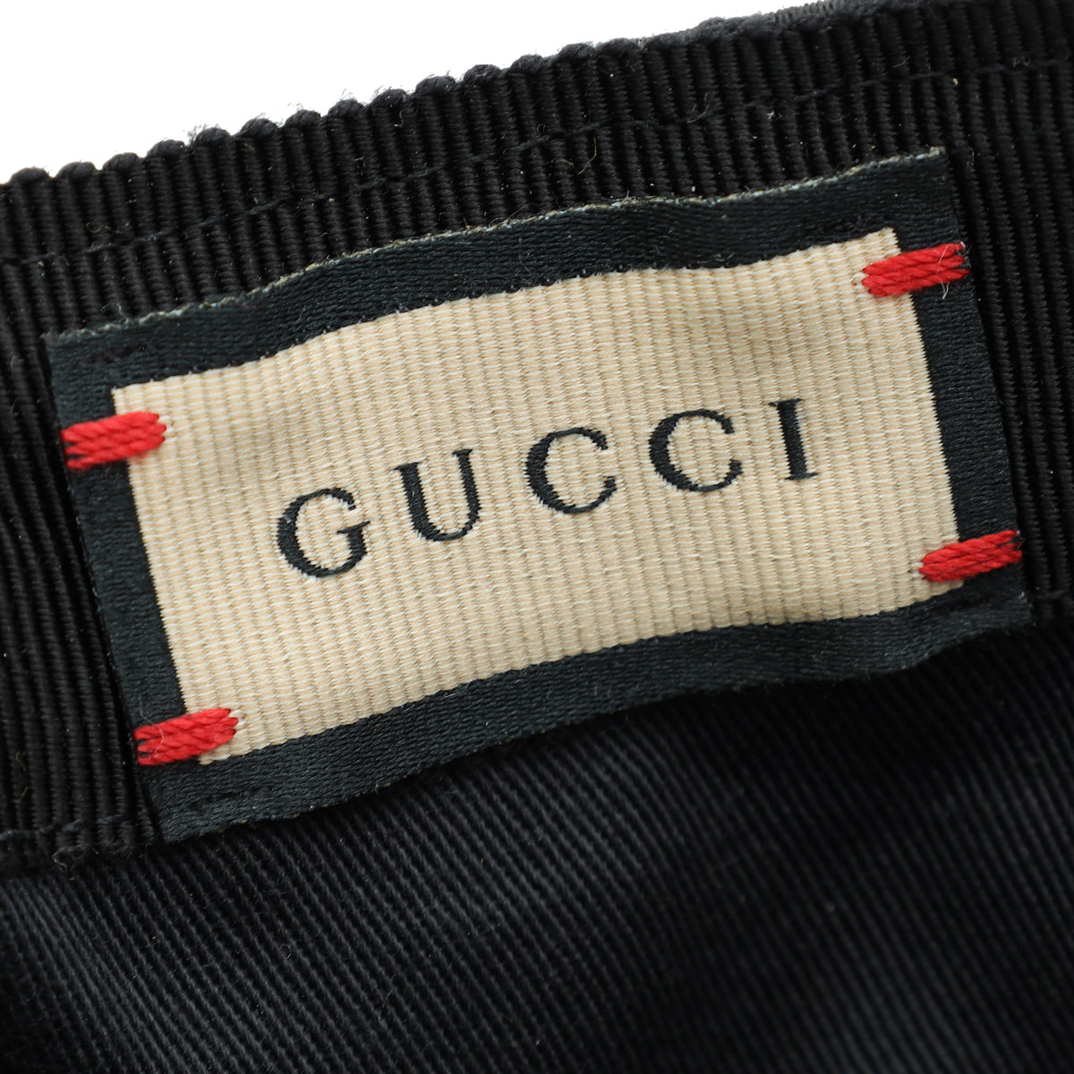 Gucci Black GG Web Baseball Hat-Gucci-THE CLOSET