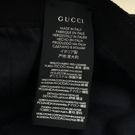 Gucci Black GG Web Baseball Hat
