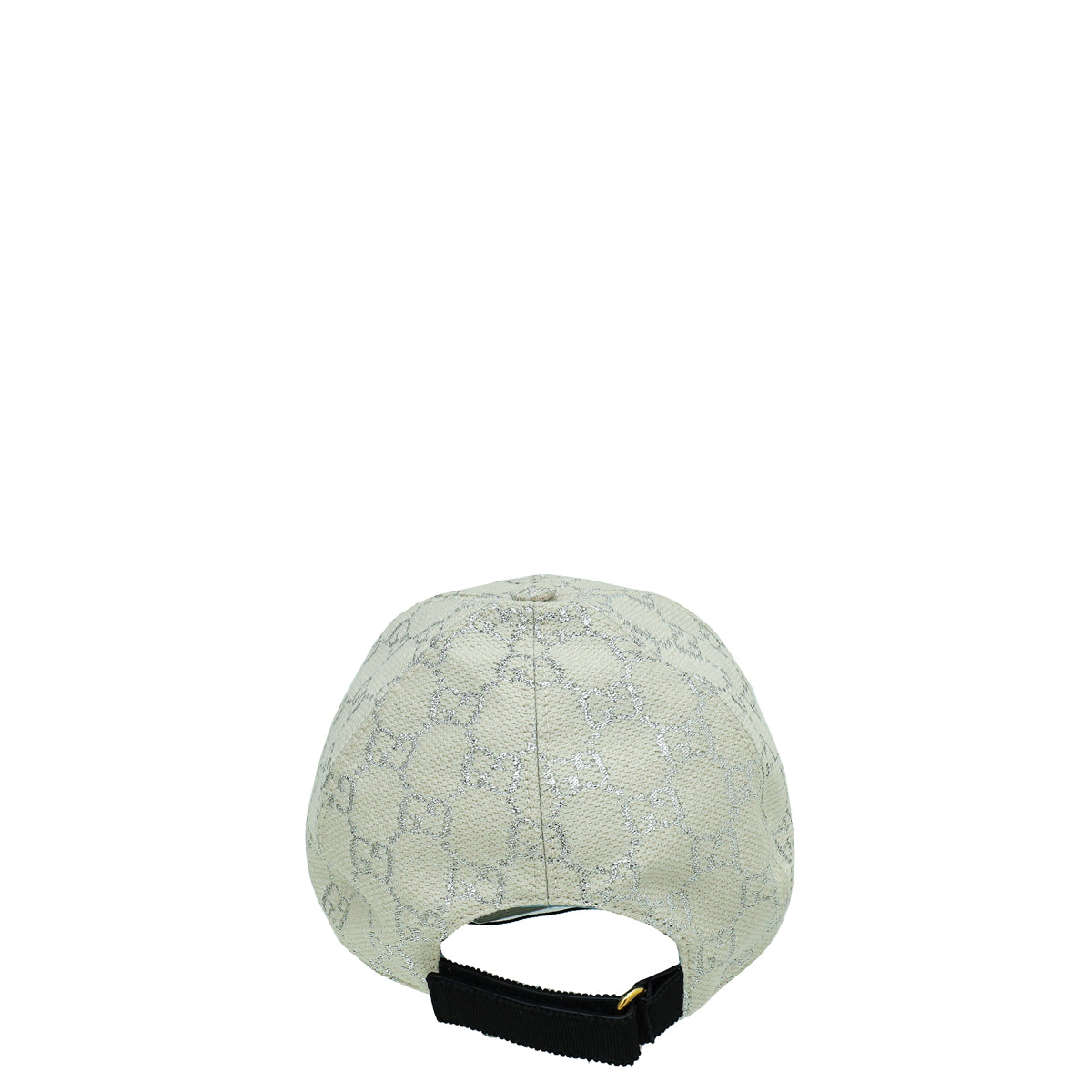 Gucci Metallic Light Grey GG Lame Rush Large Baseball Hat-Gucci-THE CLOSET