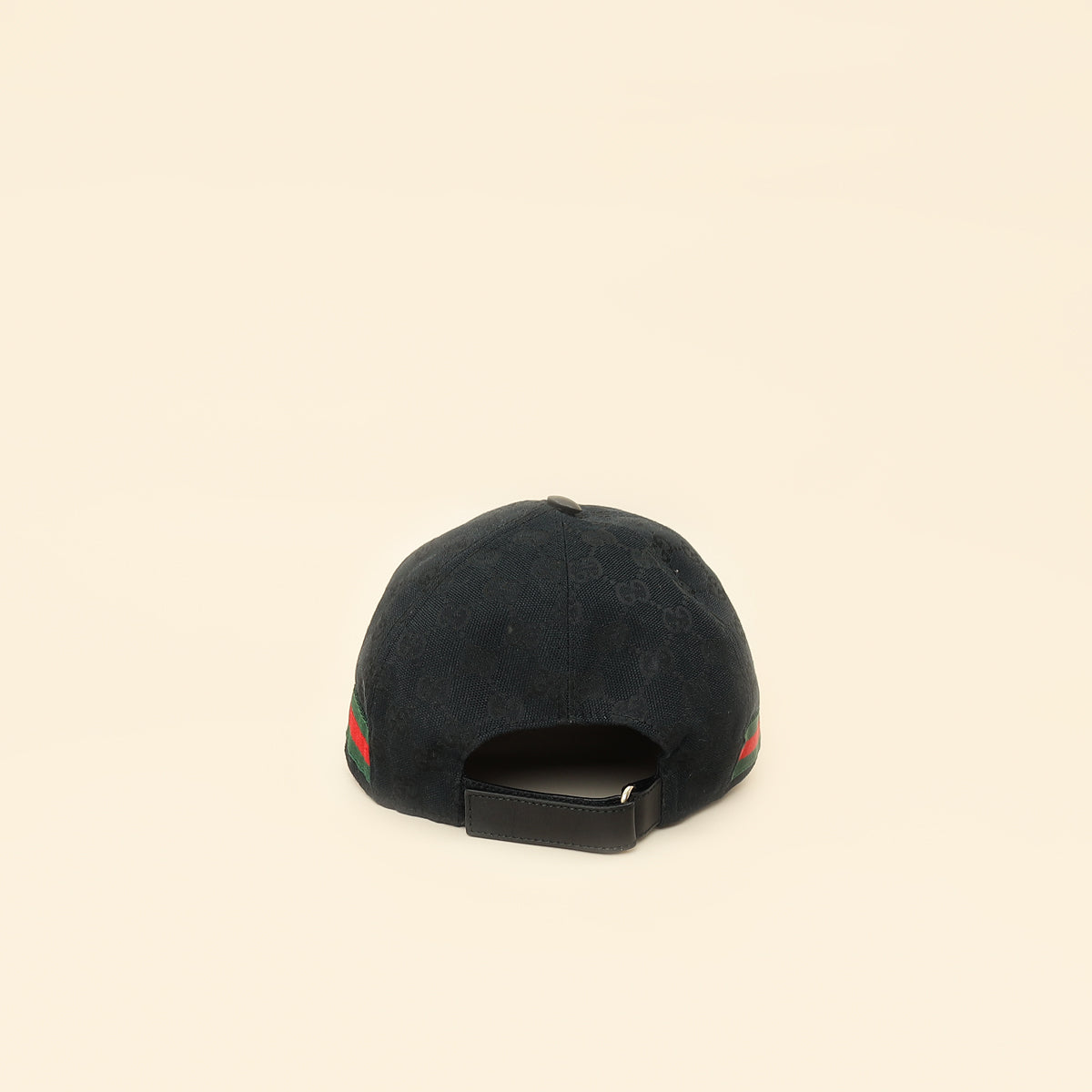 Gucci Ebony GG Web Large Baseball Hat-Gucci-THE CLOSET