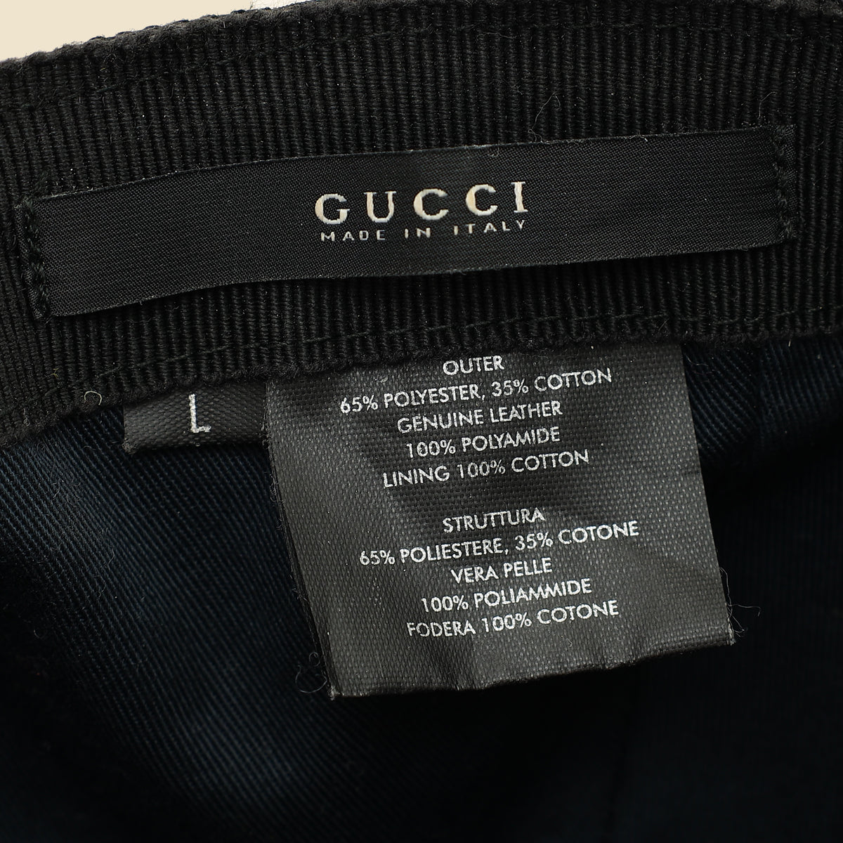 Gucci Ebony GG Web Large Baseball Hat-Gucci-THE CLOSET